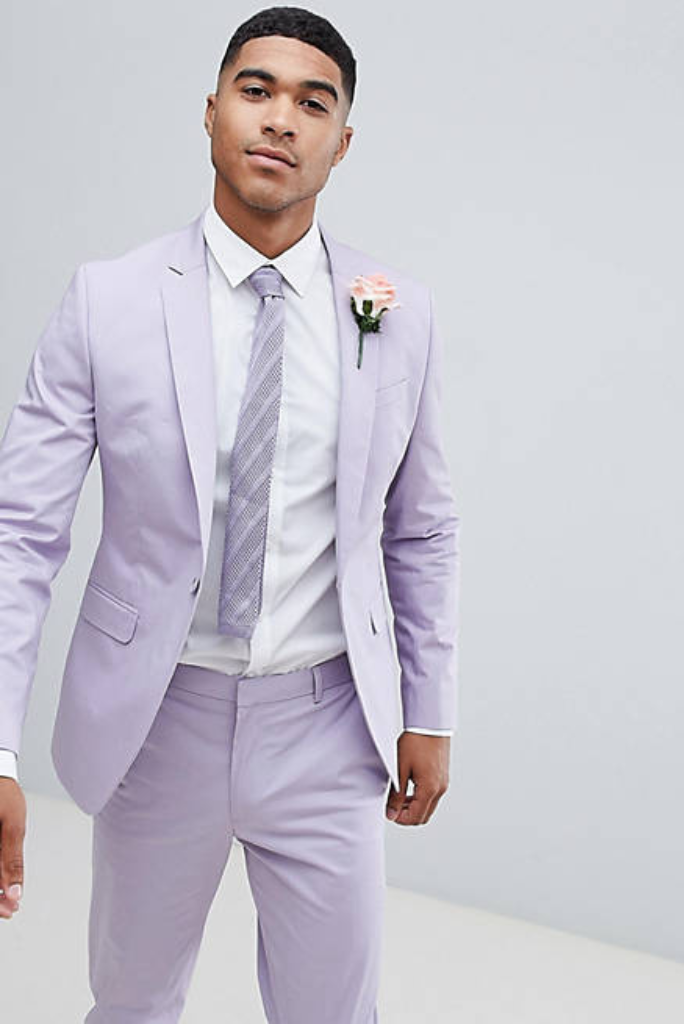 Solid Color Cotton Pakistani Suit in Light Purple : KKZ15